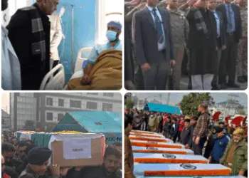 LG Sinha Pays Homage to Nowgam Blast Victims, Meets Injured at Srinagar Hospitals