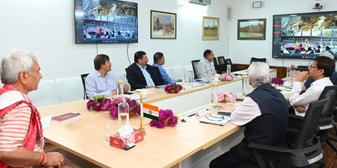 1.13 Lakh Pilgrims Complete Amarnath Yatra Darshan, LG Sinha Reviews Arrangements