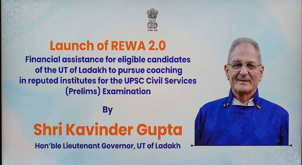 LG Ladakh Kavinder Gupta launches REWA 2.0 Scheme