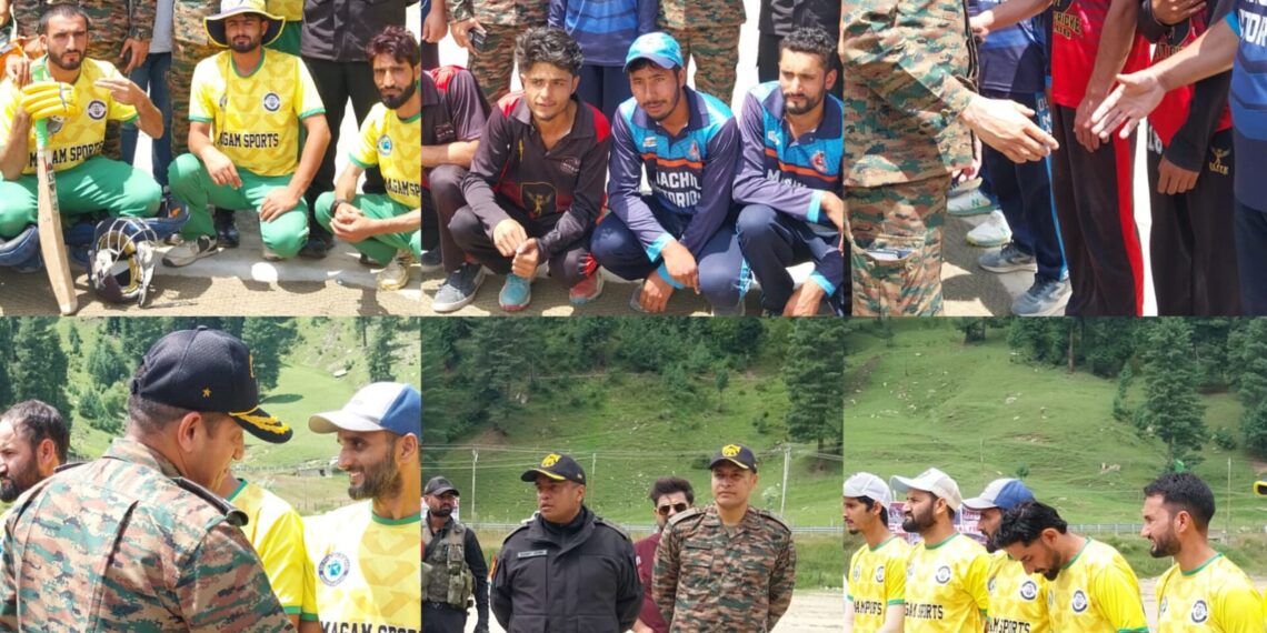 مژھل میں بھارتی فوج کے زیرِ اہتمام ایم پی ایل کرکٹ ٹورنامنٹ کی شاندار افتتاحی تقریب، 56 ٹیمیں میدان میں