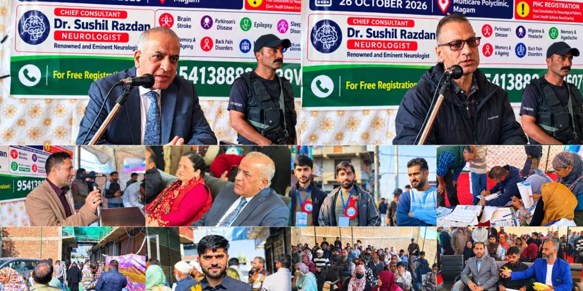 Free Mega Health Camp Organised at Multicare Polyclinic Magam, Dr Sushil Razdan Examines Patients