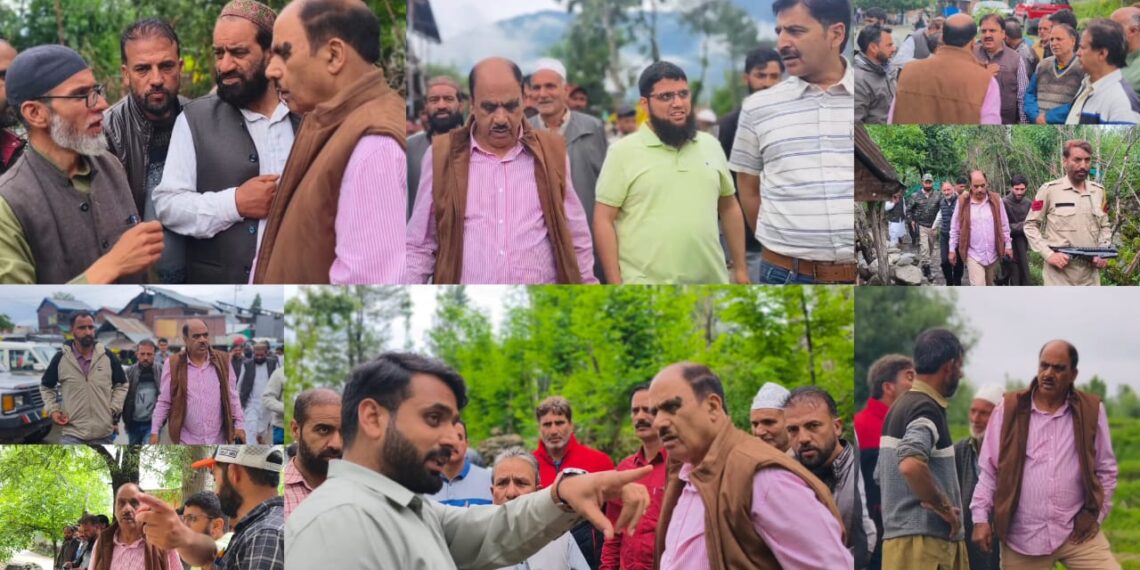 MLA Khansahib Saif Din Bhat Visits Flood and Hailstorm-Affected Areas