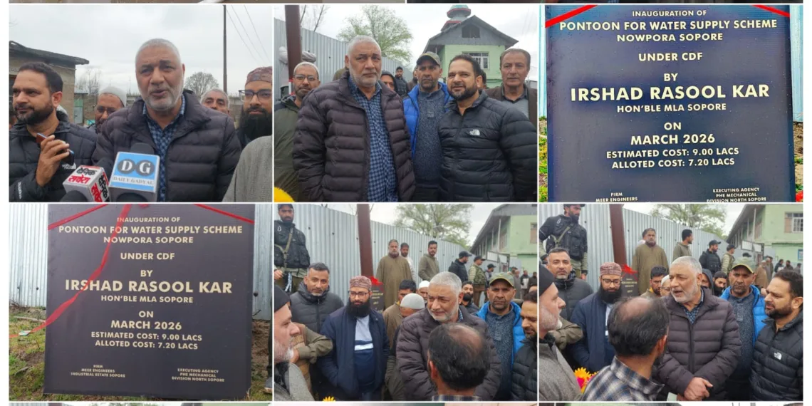MLA Sopore Commissions Pontoon water pump to adress water crisis