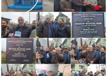 MLA Sopore Commissions Pontoon water pump to adress water crisis