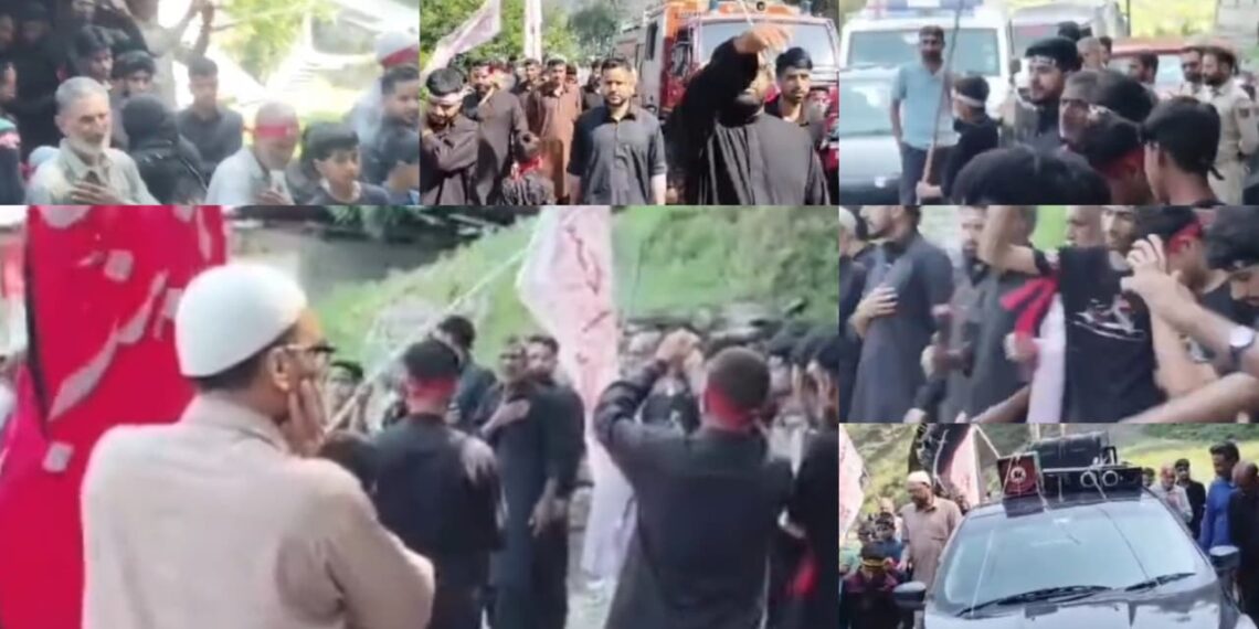 گنڈی سیداں سے چمکوٹ، کرناہ تک پُرامن محرم جلوس برآمد، عقیدت مندوں کی بڑی تعداد کی شرکت
