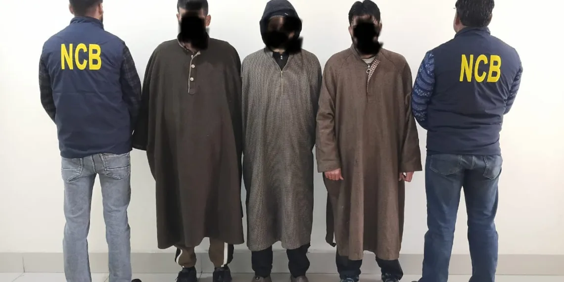 NCB Srinagar Dismantles Charas Supply Module; 2.730 kg Seized, Three Arrested