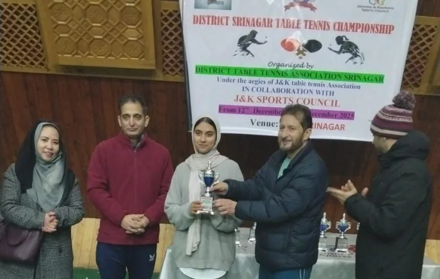 NIT Srinagar students clinch Gold at Srinagar District Table Tennis championship