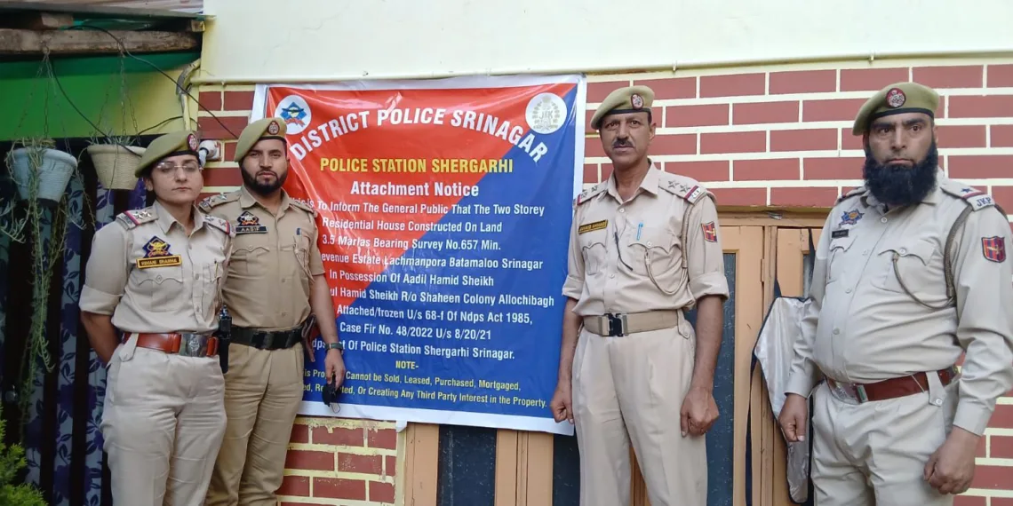 Srinagar Police Attaches Property of NDPS Accused in Shergari Case