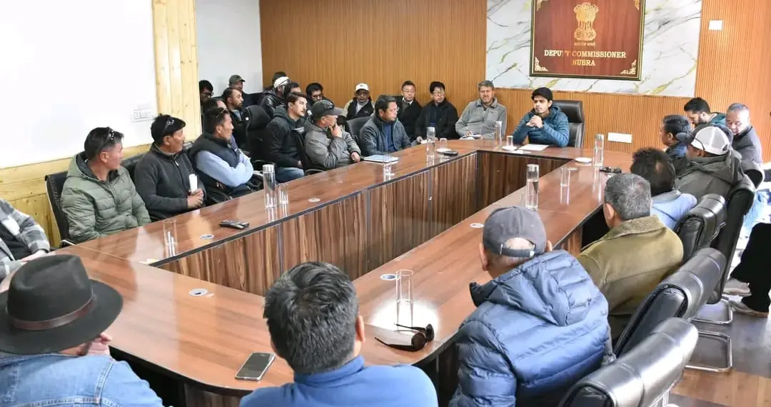 DC Nubra Convenes Meeting on Panchayat Elections 2026 in Nubra District.