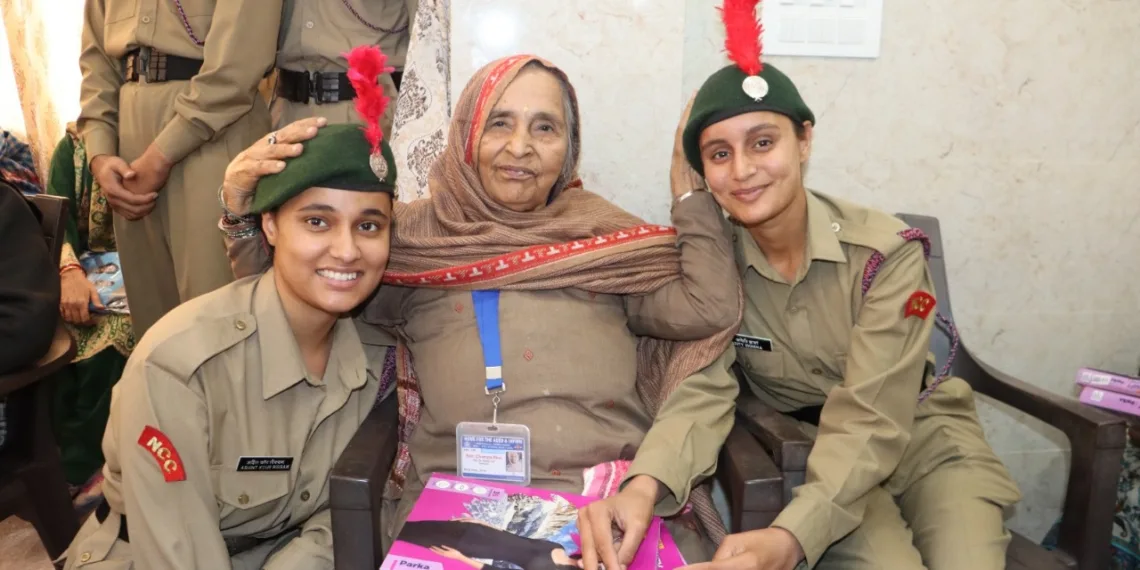 Celebrating 150 Years of Vande Mataram, NCC Cadets of JK&L, Directorate Visited Old Age Home