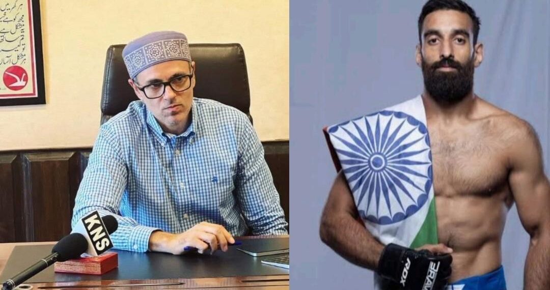 CM Omar Abdullah Congratulates Owais Yaqoob on Historic BRAVE CF 107 Victory
