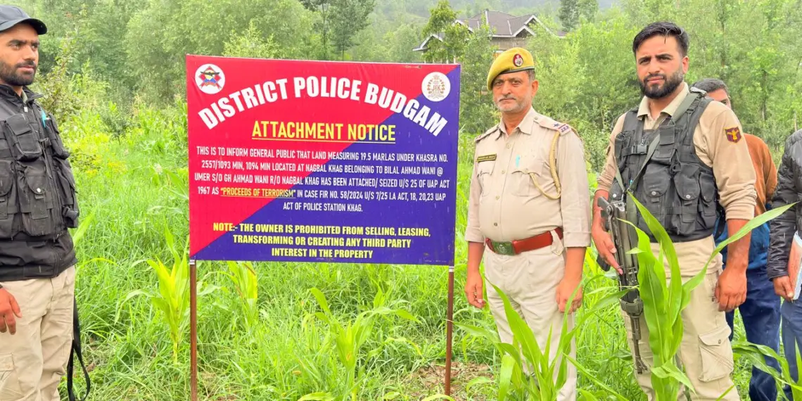 Budgam Police Attach Three Properties of Pakistan-Based Terror Handlers in UAPA Crackdown