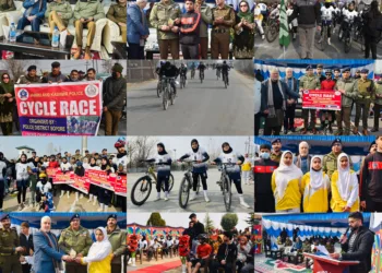 Sopore Police Organise Cycling Race Competition Under Civic Action Programme