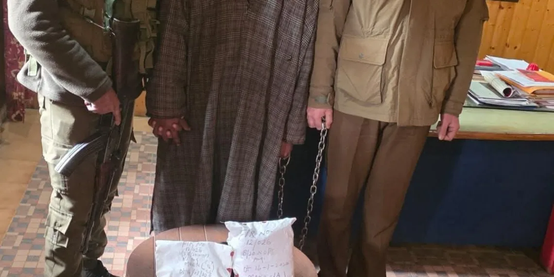 Naka Checking Leads to Arrest of Alleged Drug Smuggler in Anantnag