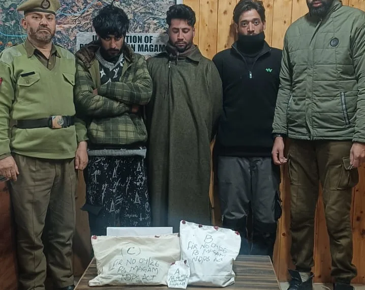 Budgam Police Arrest Three Drug Peddlers; Contraband Seized