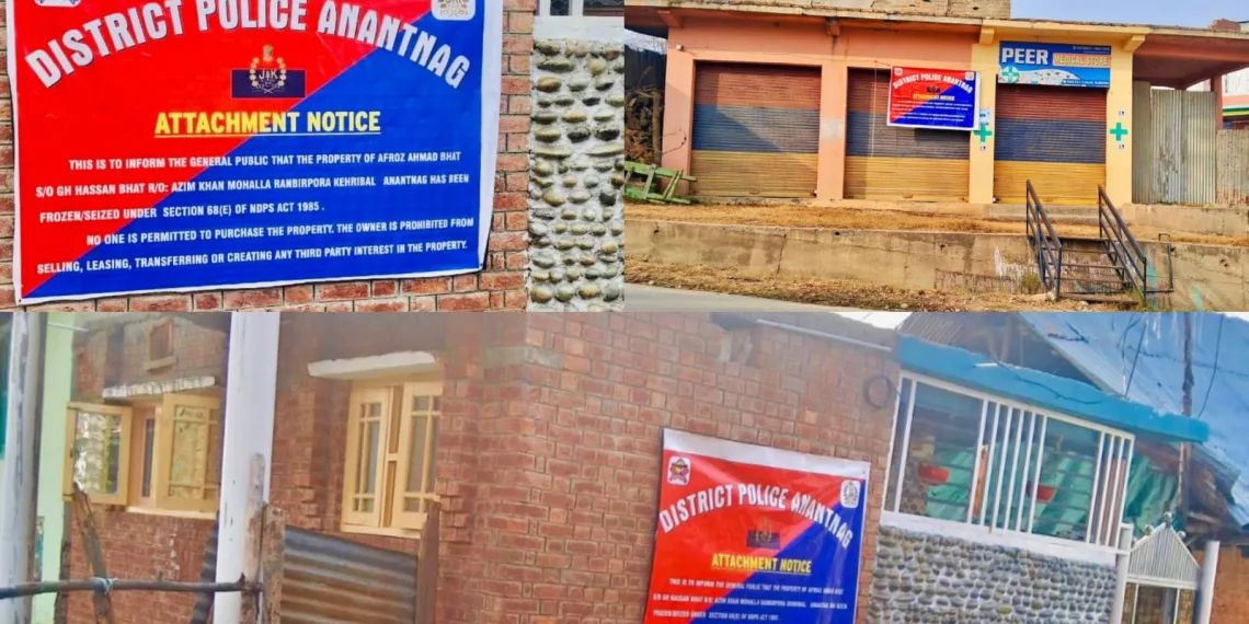 Anantnag Police Intensify Crackdown on Narcotics: Properties Worth ₹1.5 Crore Attached Under NDPS Act