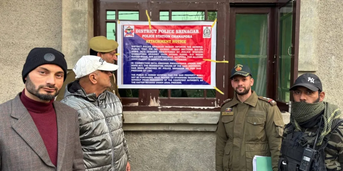 Srinagar Police Attaches Property of Drug Peddler Valued at ₹1 Crore