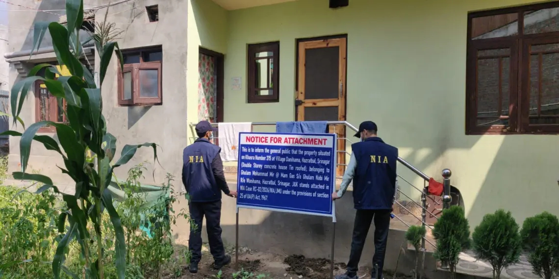 NIA Attaches Srinagar Property Allegedly Used as Safe Haven for LeT Terrorists