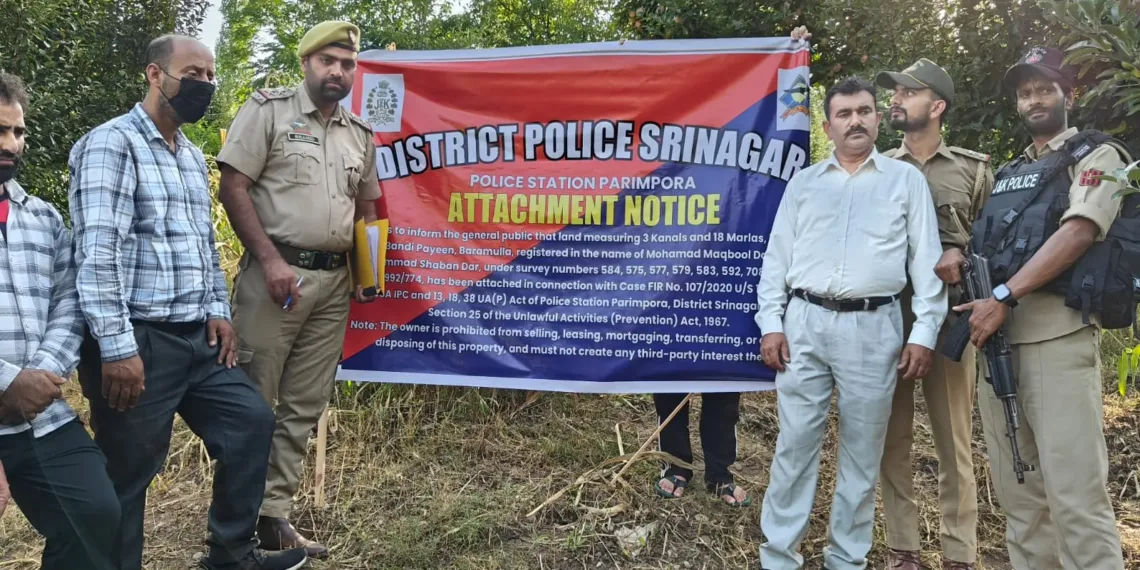 Srinagar Police Attach Property of Cross-Border Terrorist Worth ₹1 Crore