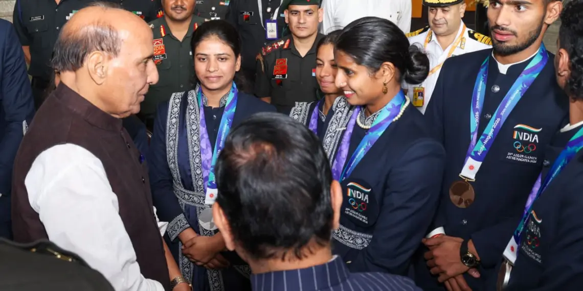 Services Athletes Script History with 27 Medals at Asian Games, Rajnath Singh Felicitates Champions