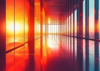 Sunset over the Red Corridor