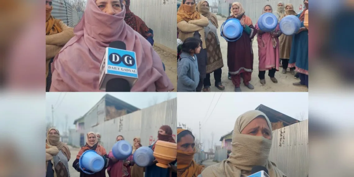 Residents of Raj Mohallah, Dangerpora Protest Against Jal Shakti Department’s Inaction on Water Scarcity