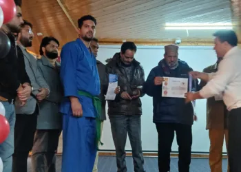 Dr. Khwaja Farooq Renzushah Presided Over Grand Martial Art Ceremony at Dhubaie International School, Srinagar