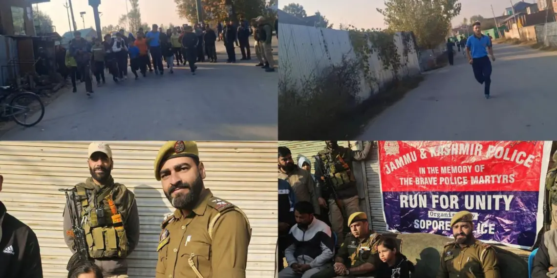 Sopore Police Organises “Run for Unity” in Memory of J&K Police Martyrs.