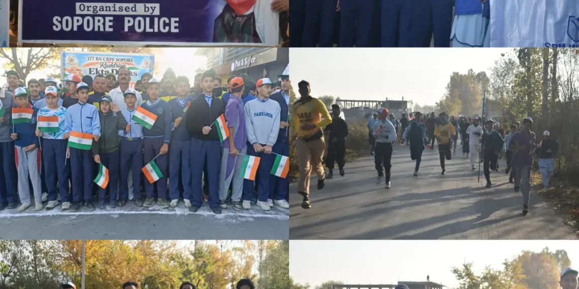 Sopore Police Organises “Run for Unity” on National Unity Day