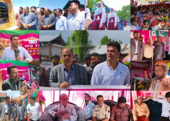 MLA Khansahib Saif-ud-Din Bhat Lays Foundation Stones for Educational Projects, Participates in Nasha Mukt Abhiyan at Khag