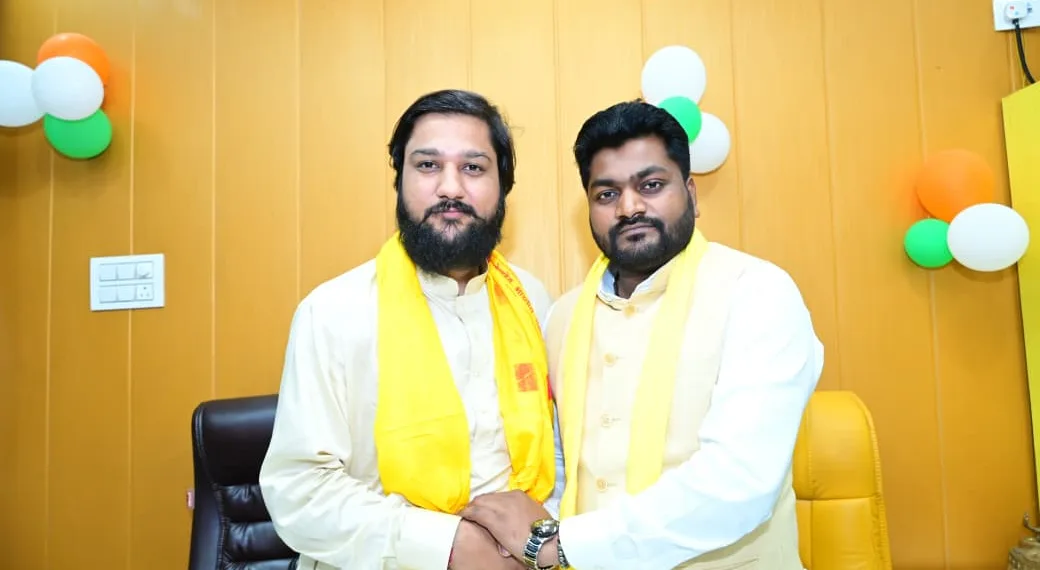 SBSP State President Vivek Bali Meets Dr Arvind Rajbhar in Lucknow