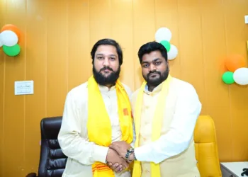 SBSP State President Vivek Bali Meets Dr Arvind Rajbhar in Lucknow