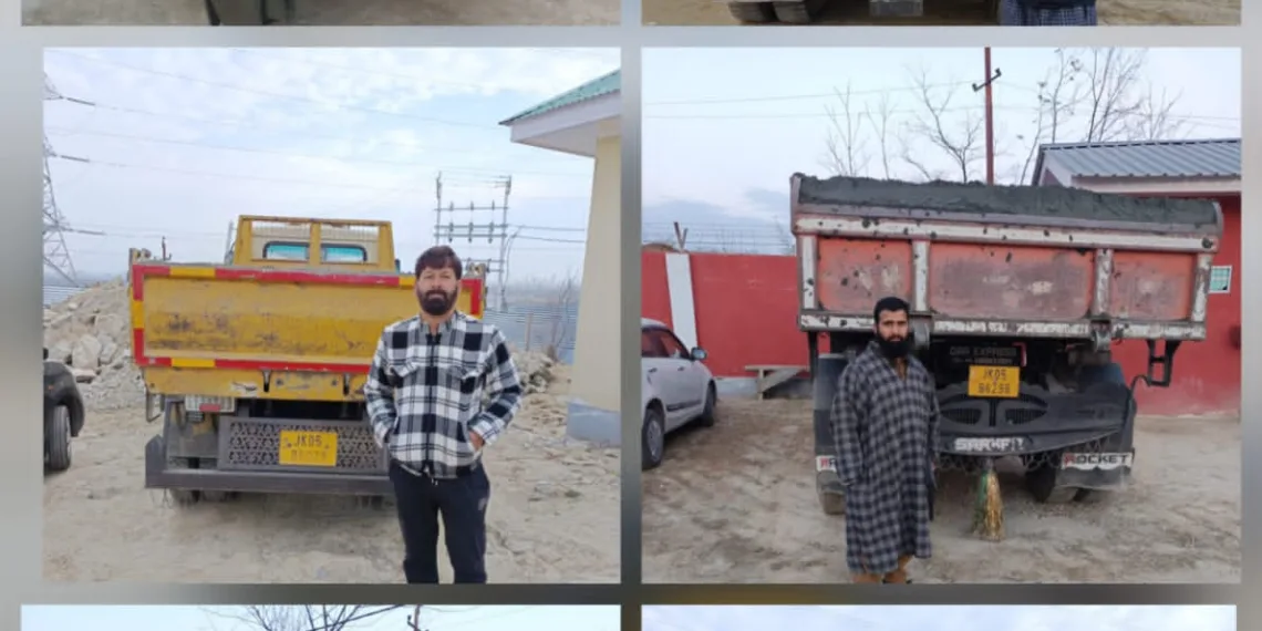 Baramulla Police Tightens Vigil, Six Sand-Loaded Tippers Booked at Delina