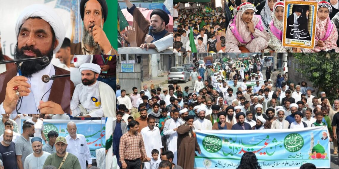All J&K Shia Association Organises Grand Eid-e-Milad-un-Nabi ﷺ Rally in Zadibal, Srinagar