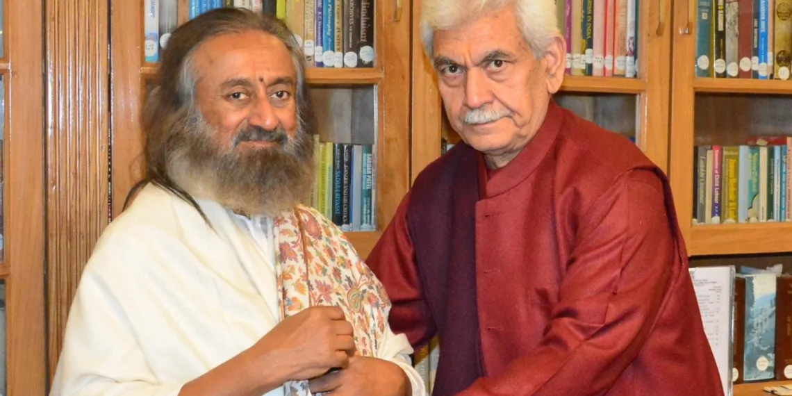 Shri Ravi Shankar Calls on LG Sinha