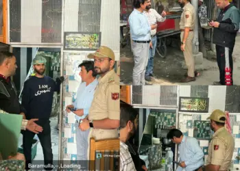Sopore Police Conducts Market Checking Against Child Labour at Rafiabad