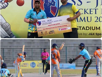 YSS-JKSC Cricket League; Kathua Heros thrash Rajouri Indians by 9 wickets