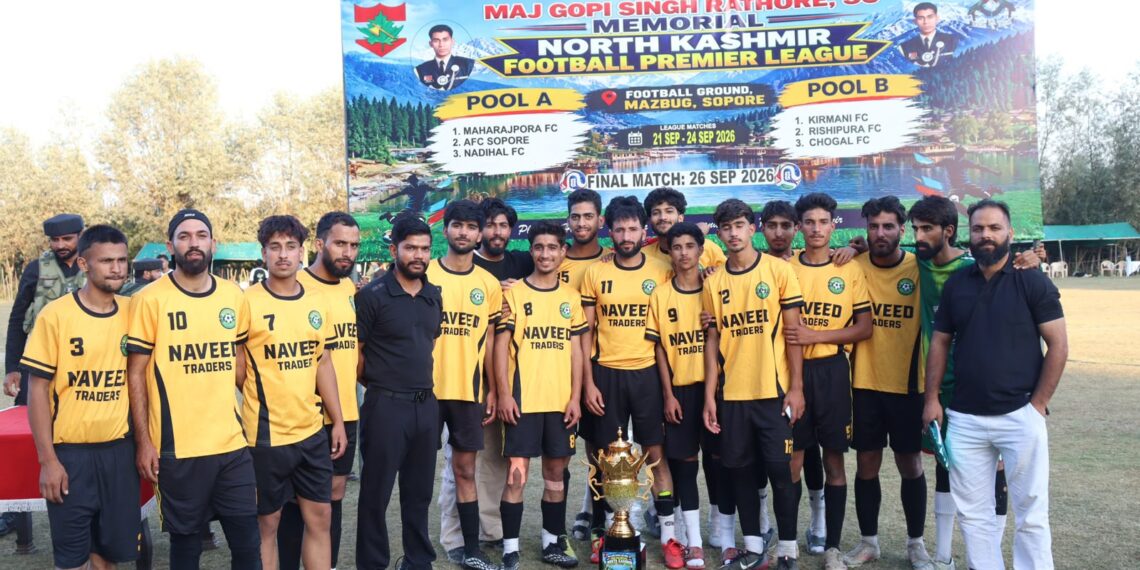 North Kashmir Football Premier League Held in Memory of Maj Gopi Singh Rathore, SC Concludes in Sopore