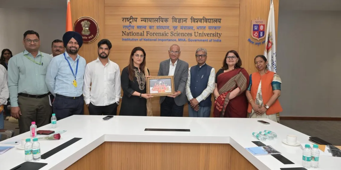 Media Delegation from Jammu Visits National Forensic Sciences University