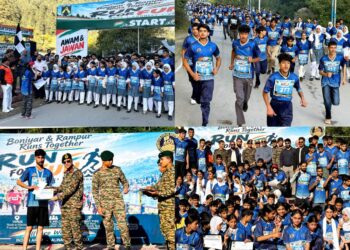 بونیار میں بھارتی فوج کی جانب سے ’رن فار فن‘ کا انعقاد، تقریباً 500 افراد کی شرکت