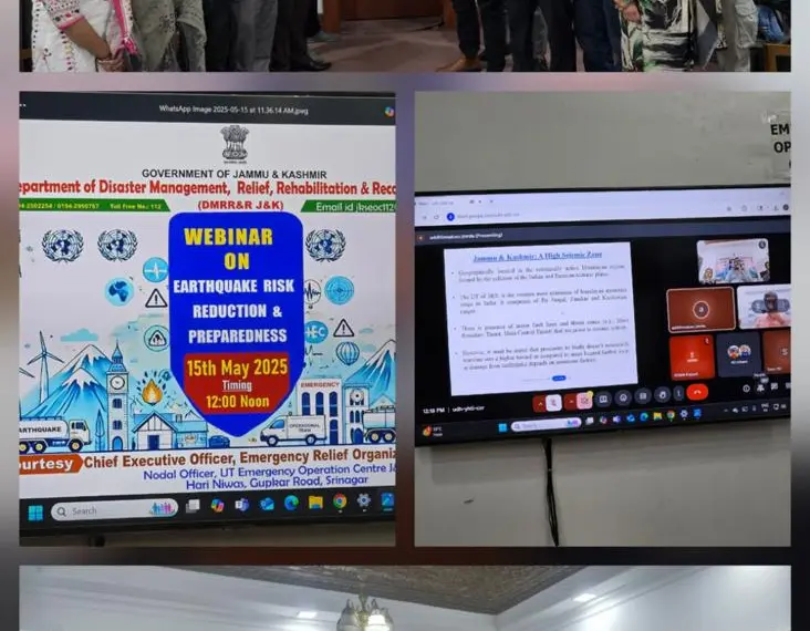 J&K Holds UT-Level Webinar on Earthquake Preparedness and Risk Reduction