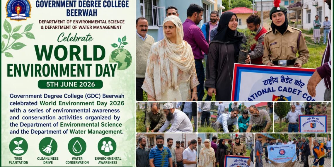 GDC Beerwah Marks World Environment Day 2026 with Mega Sanitation and Plantation Drives