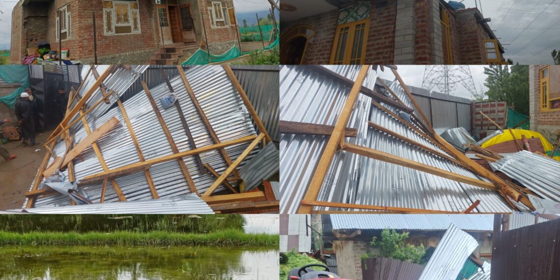 Dozens of Rooftops Damaged as Windstorm Batters Sopore Areas
