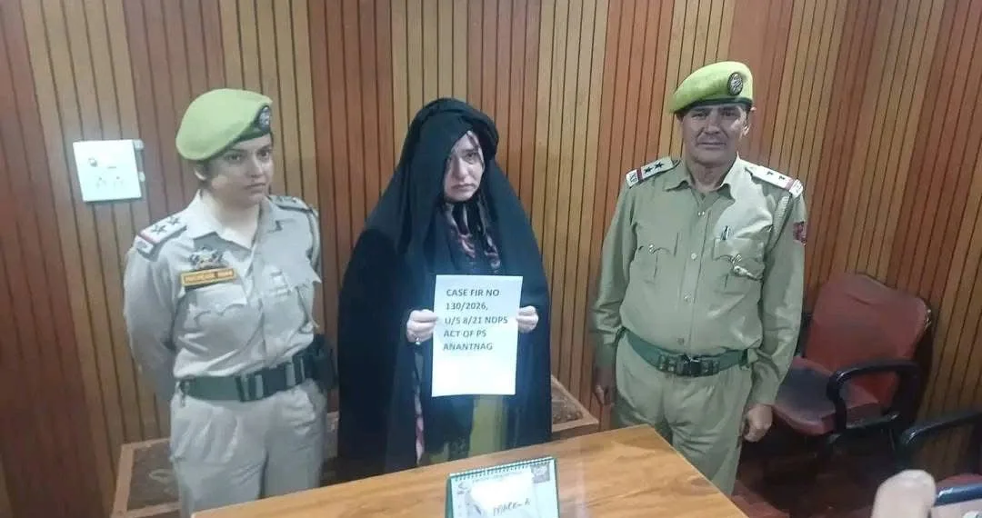 Top Woman Drug Peddler Held in Anantnag; Heroin-Like Substance Recovered